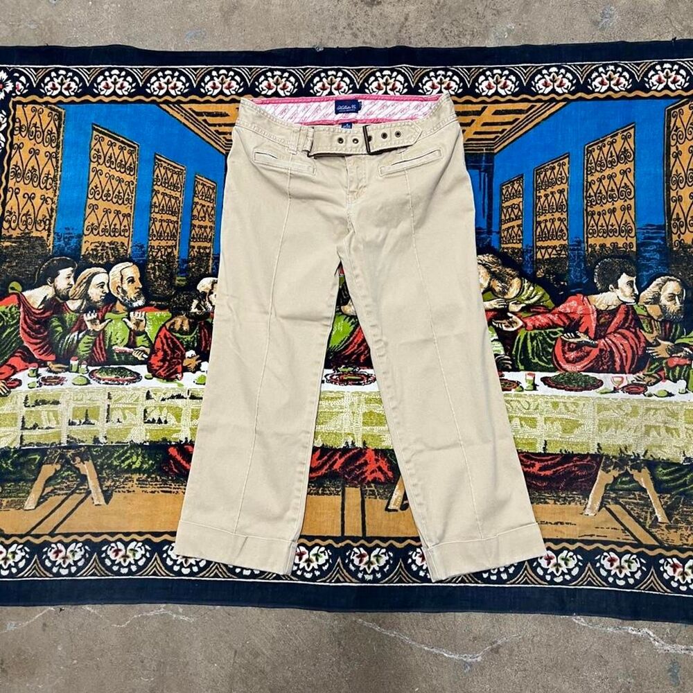 Hollister low rise capris Women’s size 5 khaki tan belt y2k preppy casual so cal